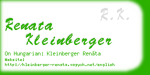 renata kleinberger business card